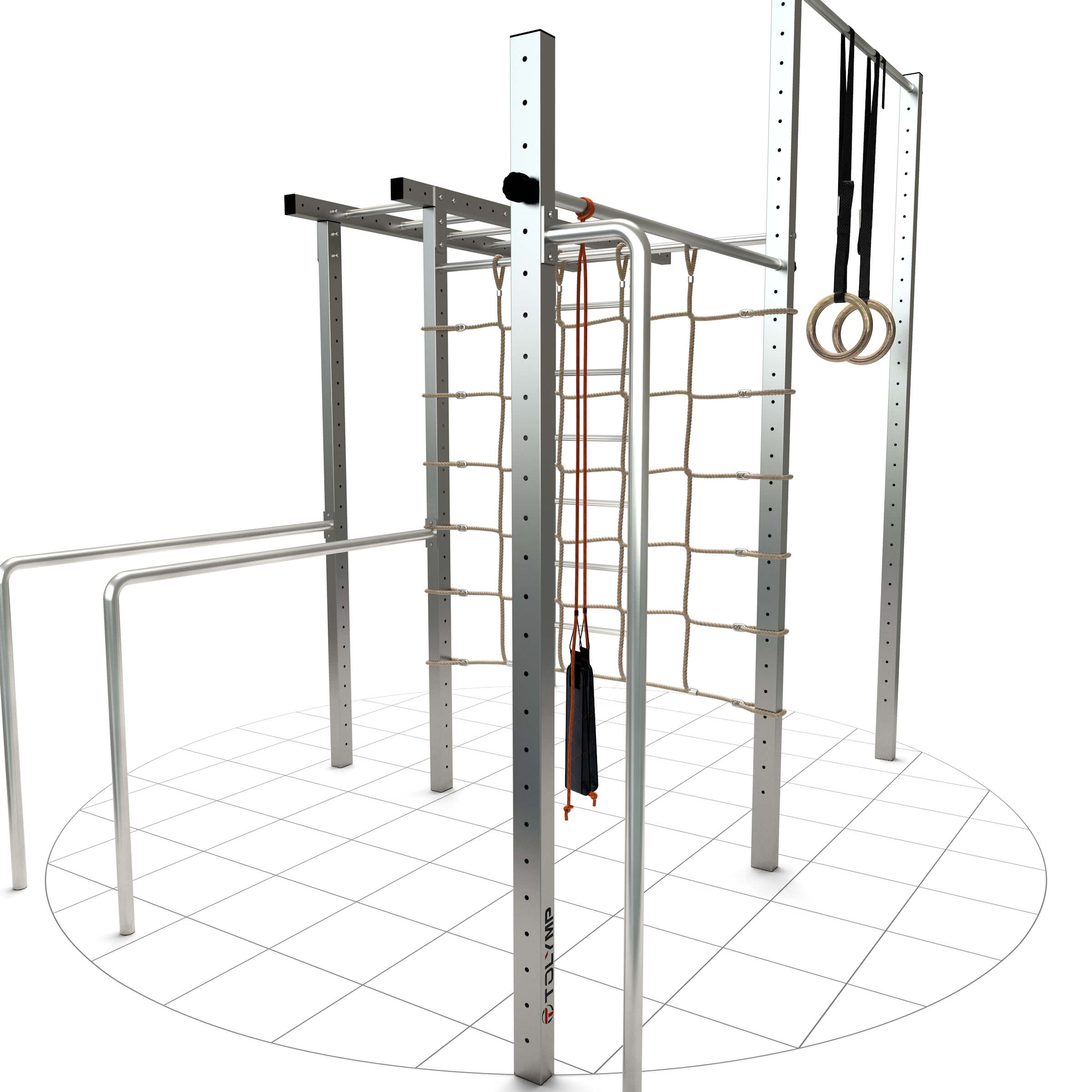 Turngerüst mit Monkey-Bar und Klimmzugstangen TOLYMP Max