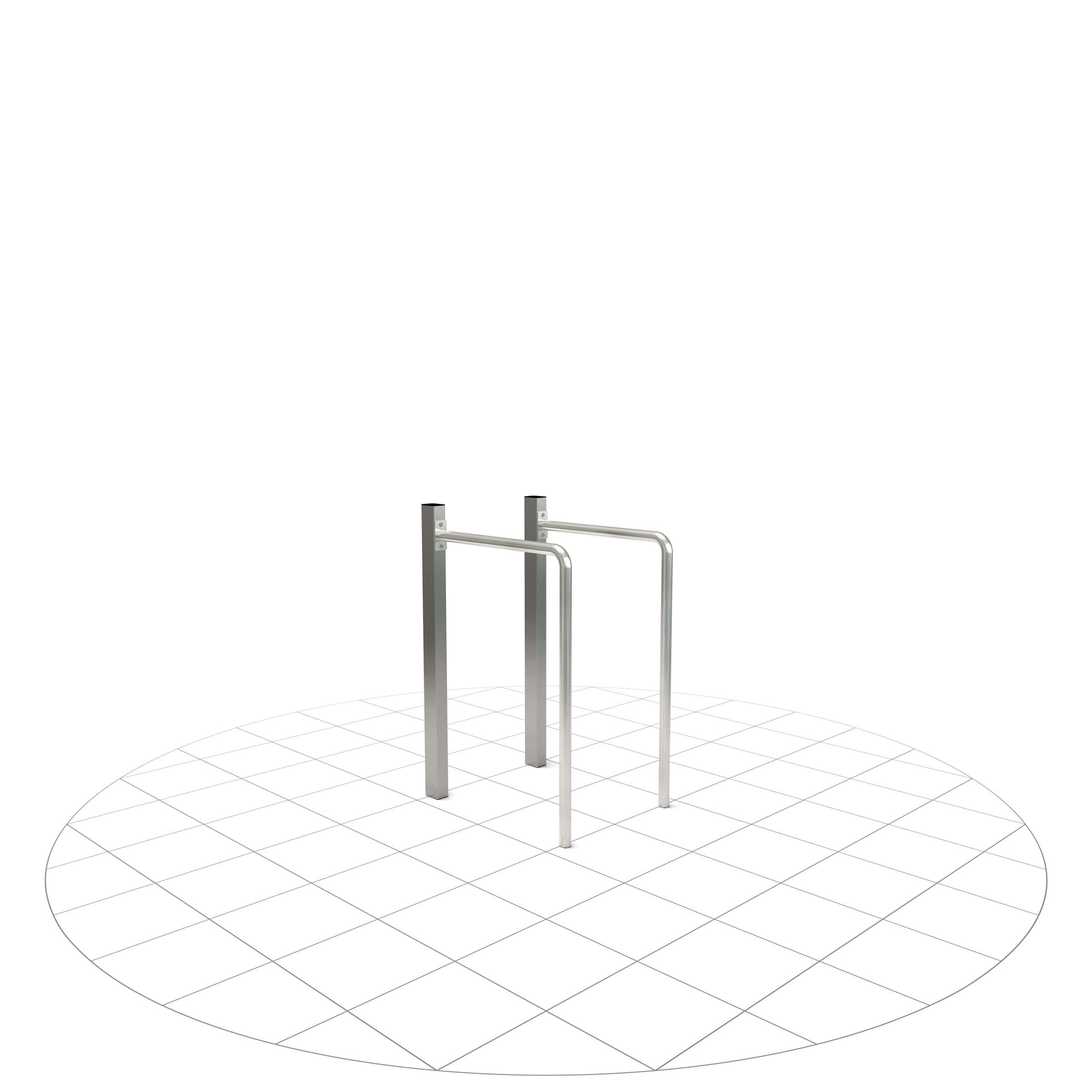 Dip-Barren, Dip Station aus V2A-Edelstahl Dip-Barren, Dip Station aus V2A-Edelstahl, Länge 70 cm